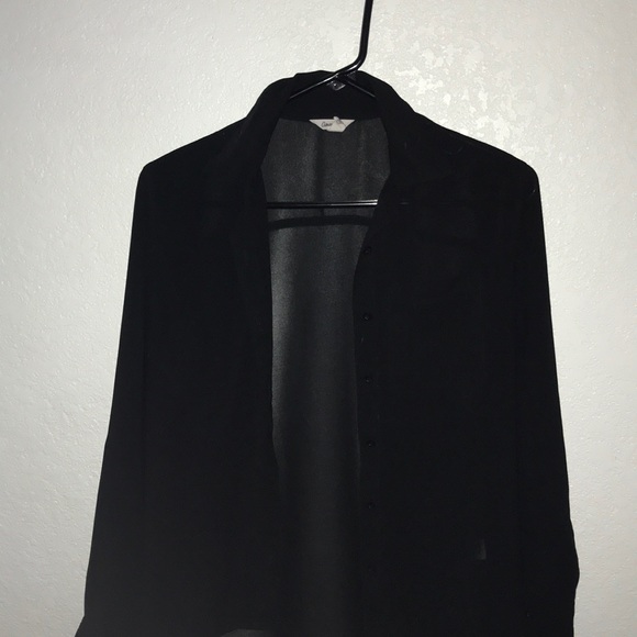 Aeropostale Tops - Black mesh button up